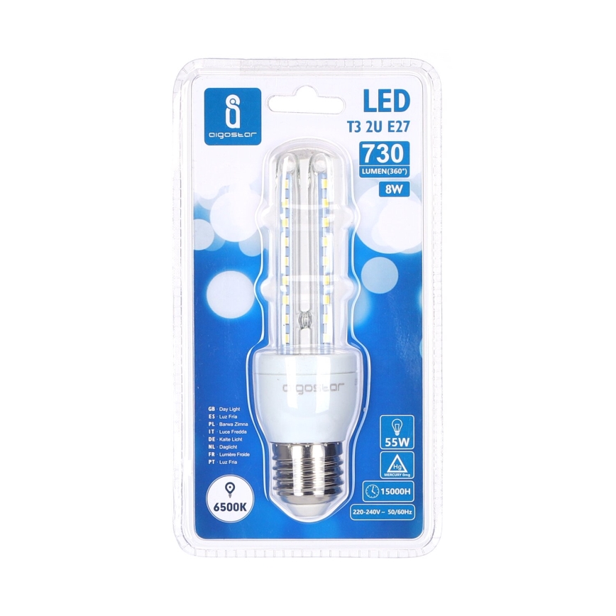 LED glödlampa B5 E27/8W/230V 6500K - Aigostar