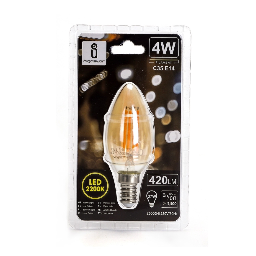 LED glödlampa C35 E14/4W/230V 2200K - Aigostar