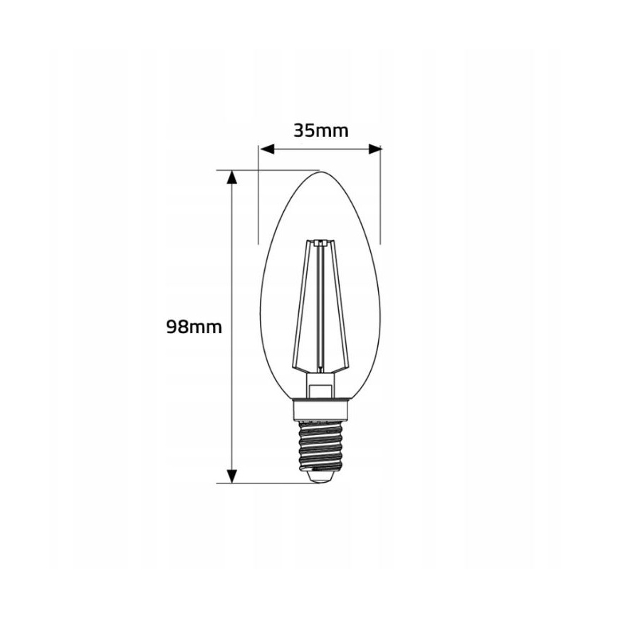 LED glödlampa C35 E14/4W/230V 2500K