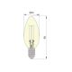 LED glödlampa CLASIC AMBER C35 E14/5W/230V 2200K -  Brilagi