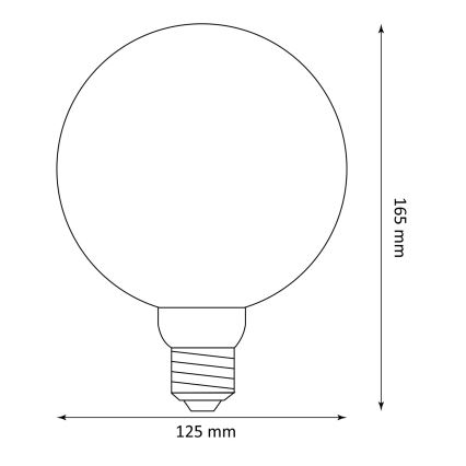 LED glödlampa DECO VINTAGE FILAMENT G125 E27/4W/230V 1800K