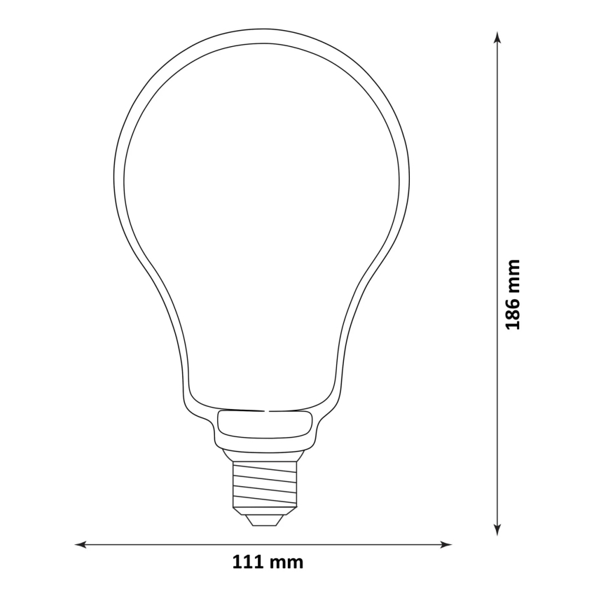 LED glödlampa DECO VINTAGE FILAMENT O110 E27/4W/230V 1800K