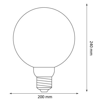 LED Glödlampa  DECO VINTAGE G200 E27/4W/230V 1800K