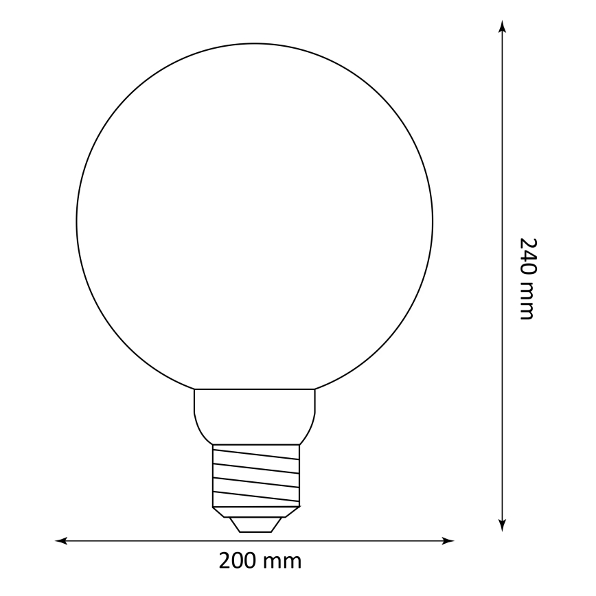 LED glödlampa DECO VINTAGE G200 E27/4W/230V 1800K