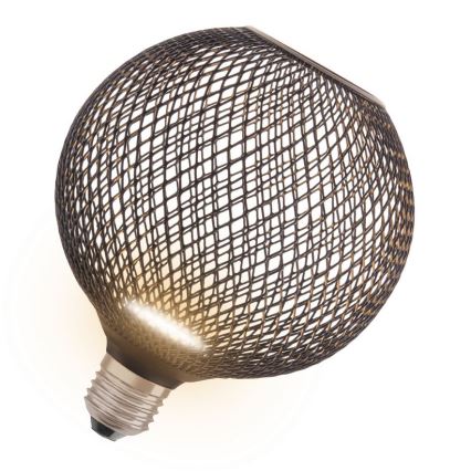 LED glödlampa DECOR FLAT G125 E27/3,5W/230V 2700K svart - Osram