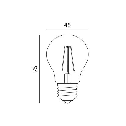 LED Glödlampa E27/1,3W/230V 3000K