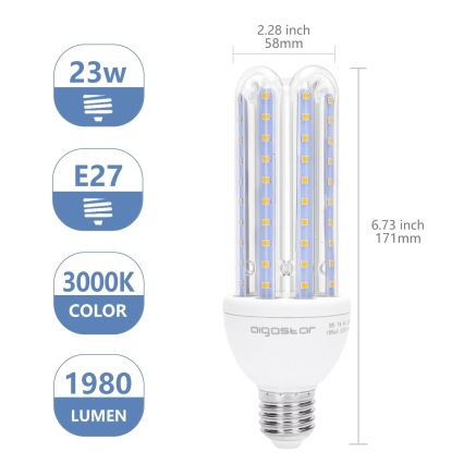 LED glödlampa E27/23W/230V 3000K - Aigostar