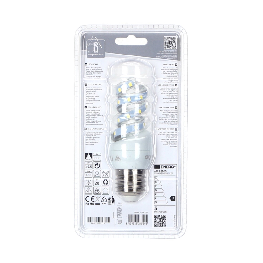 LED glödlampa E27/4,9W/230V 6500K - Aigostar
