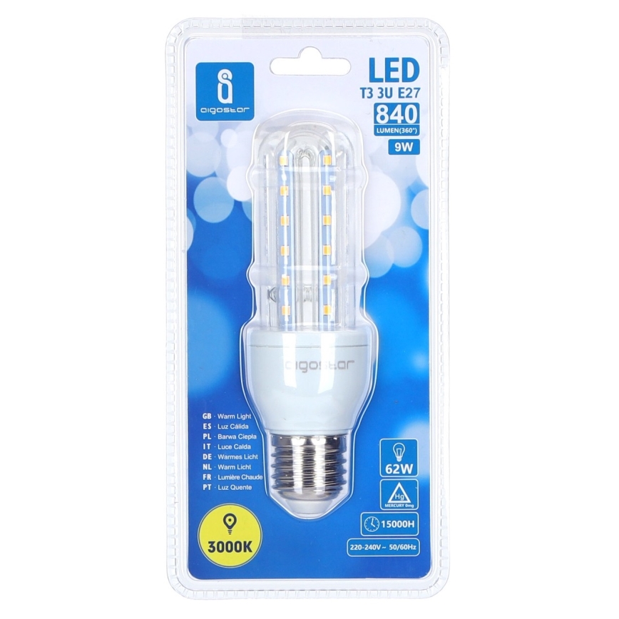 LED Glödlampa E27/9W/230V 3000K - Aigostar