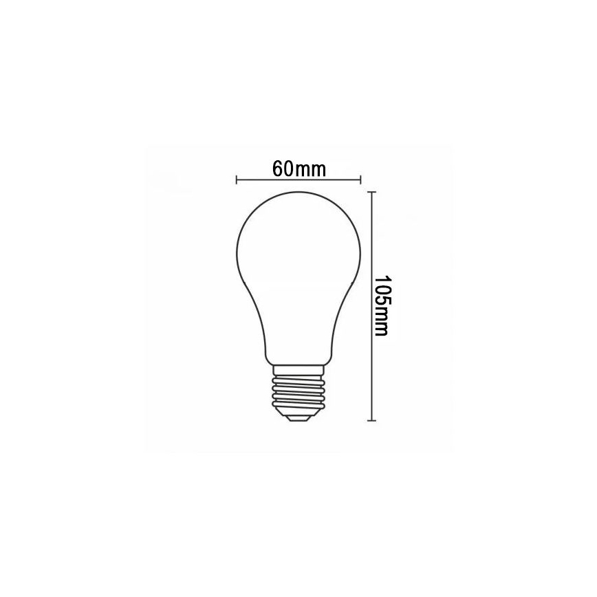 LED glödlampa FILAMENT A60 E27/12W/230V 330° 3000K