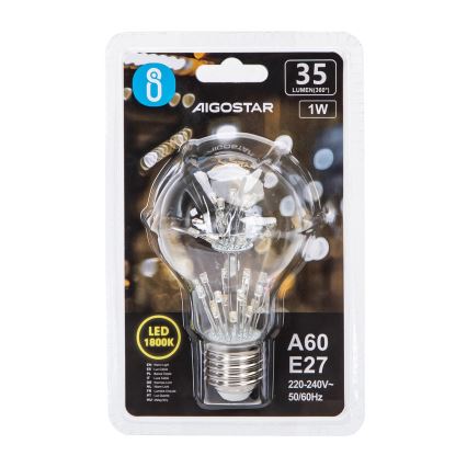 LED glödlampa FILAMENT A60 E27/1W/230V 1800K - Aigostar