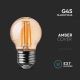 LED glödlampa FILAMENT AMBER G45 E27/4W/230V 2200K