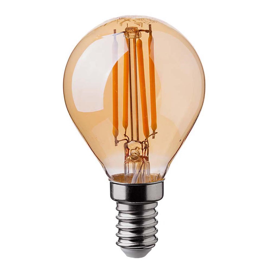 LED glödlampa FILAMENT AMBER P45 E14/4W/230V 2200K