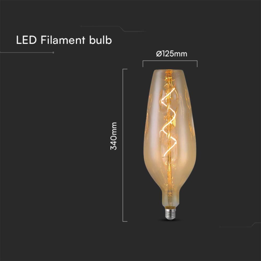 LED glödlampa FILAMENT B125 E27/4W/230V 2700K