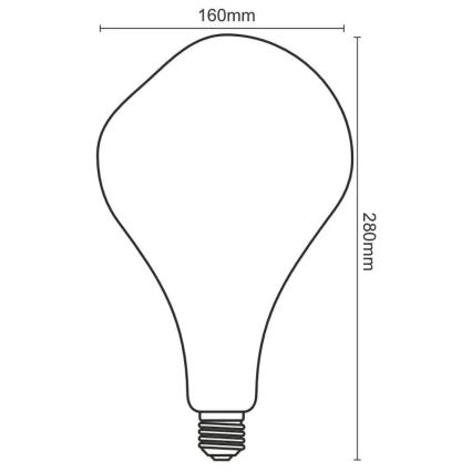 LED glödlampa FILAMENT BUMPED VINTAGE ET160 E27/4W/230V 2000K