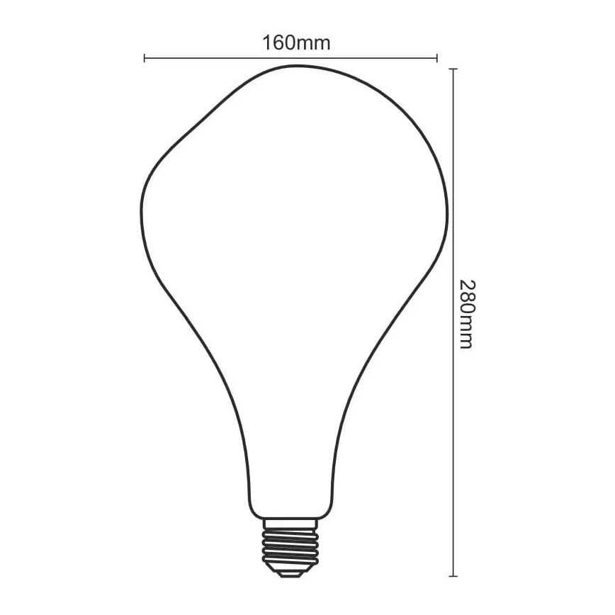 LED glödlampa FILAMENT BUMPED VINTAGE ET160 E27/4W/230V 2000K