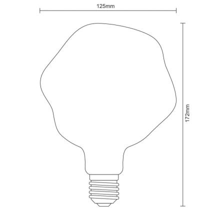 LED glödlampa FILAMENT BUMPED VINTAGE G125 E27/4W/230V 2000K