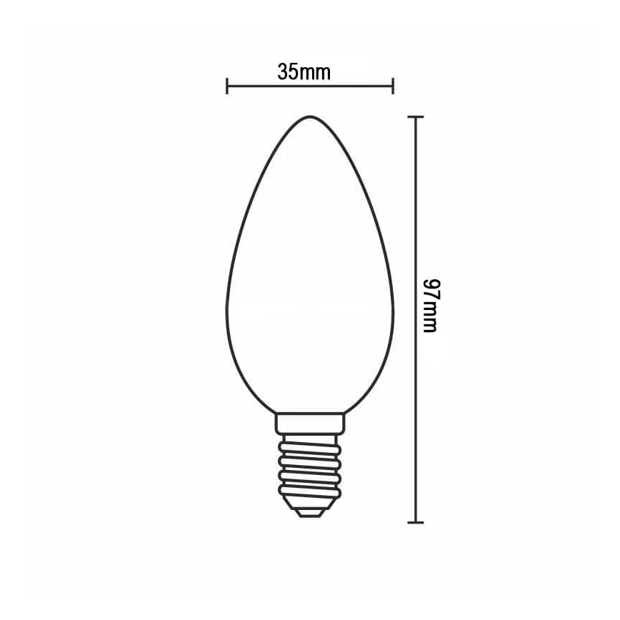 LED glödlampa FILAMENT C35 E14/4W/230V 3000K