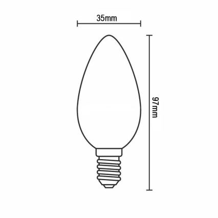 LED glödlampa FILAMENT C35 E14/4W/230V 4000K
