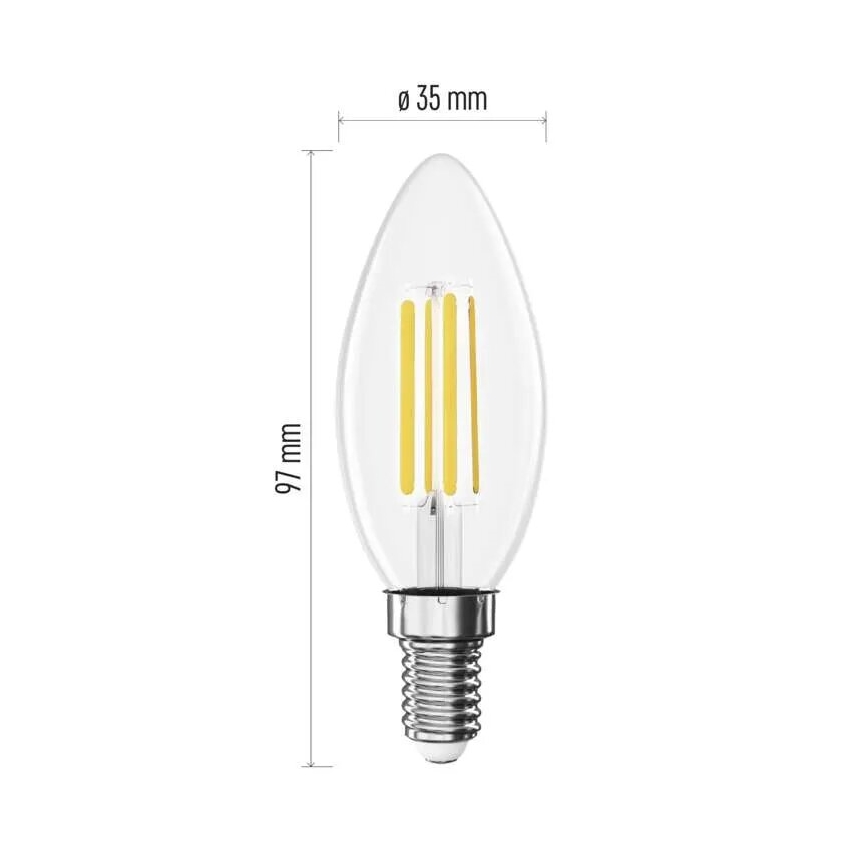 LED glödlampa FILAMENT E14/3,8W/230V 4000K Energiklass A