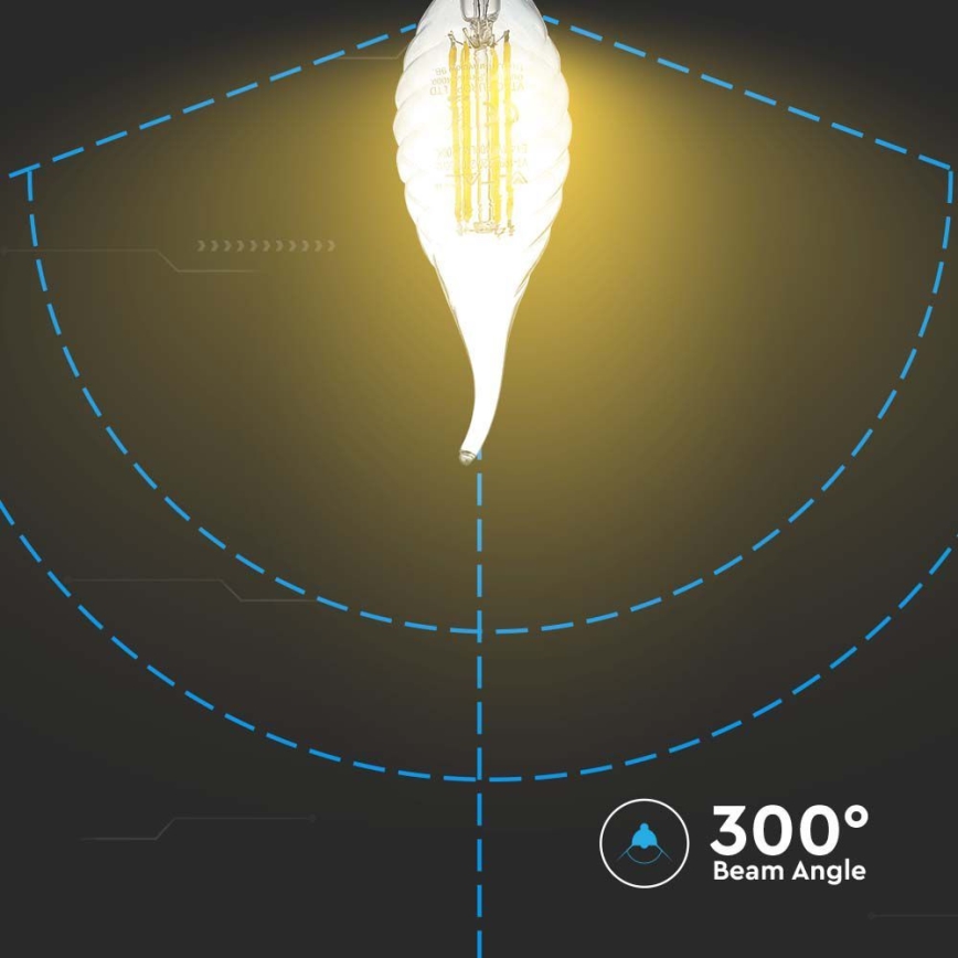 LED glödlampa FILAMENT E14/4W/230V 3000K