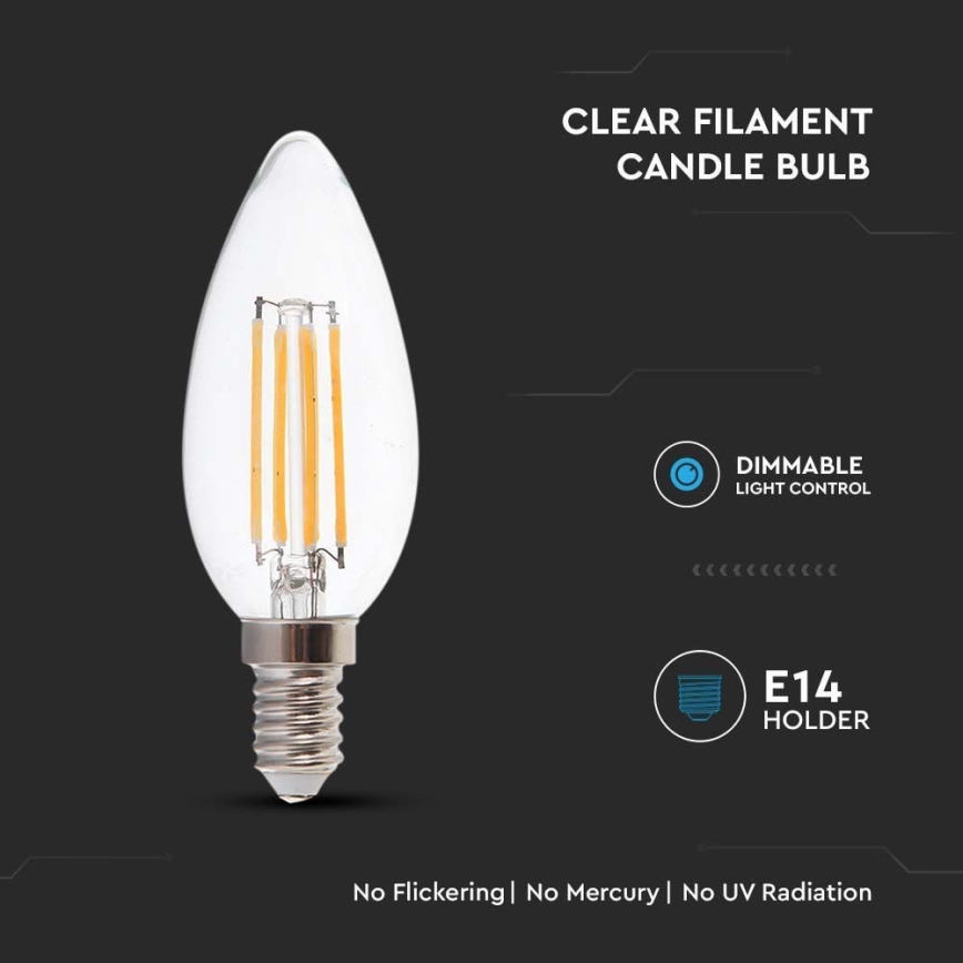 LED glödlampa FILAMENT E14/5,5W/230V 4000K