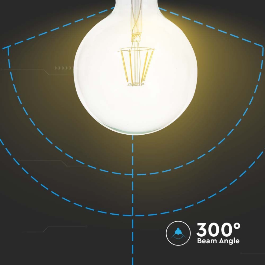 LED glödlampa FILAMENT G125 E27/12W/230V 4000K