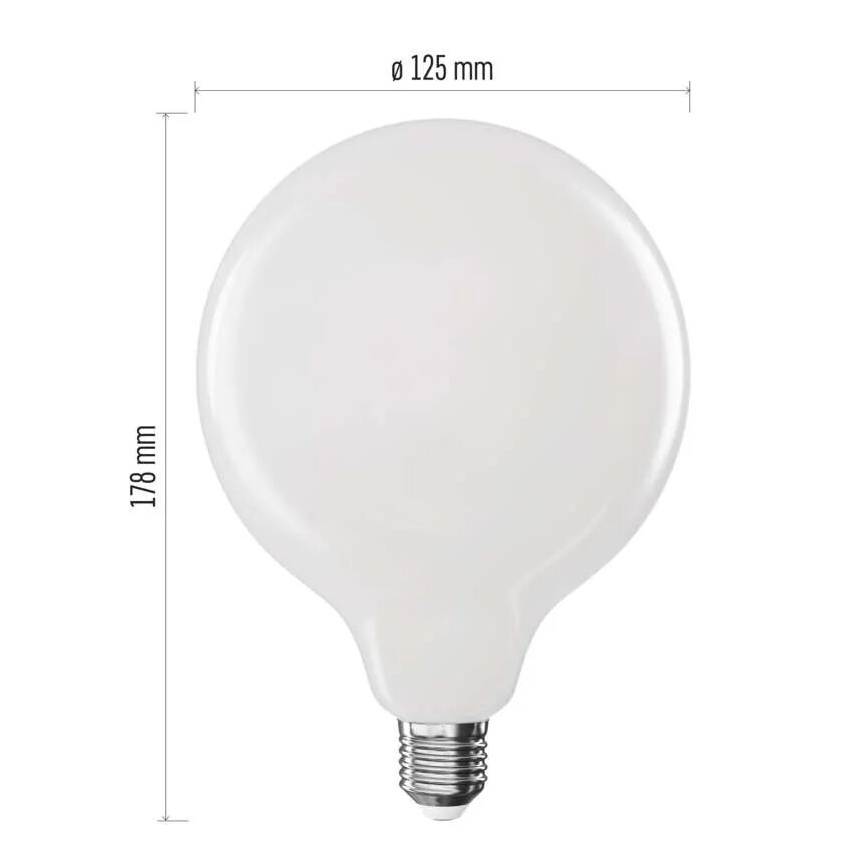 LED glödlampa FILAMENT G125 E27/18W/230V 2700K