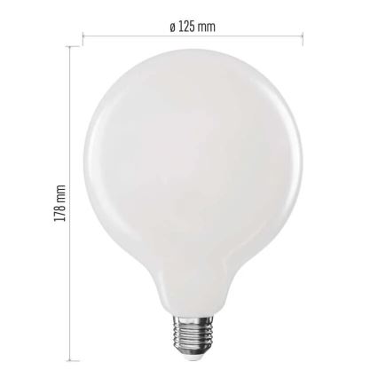 LED glödlampa FILAMENT G125 E27/18W/230V 4000K
