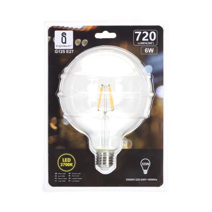 LED glödlampa FILAMENT G125 E27/6W/230V 2700K - Aigostar
