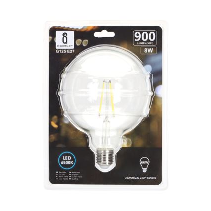 LED glödlampa FILAMENT G125 E27/8W/230V 6500K - Aigostar