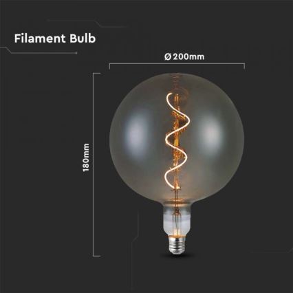 LED glödlampa FILAMENT G200 E27/4W/230V 2700K