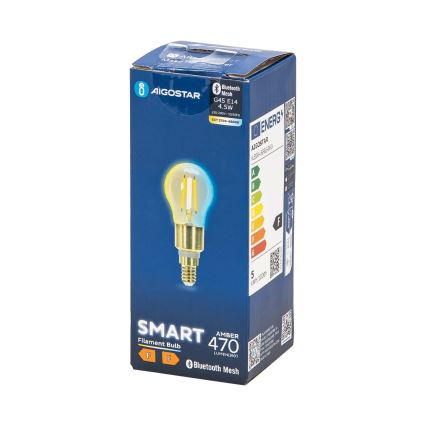 LED Ljusreglerad glödlampa FILAMENT MESH Smart G45 E14/4,5W/230V 2700-6500K - Aigostar