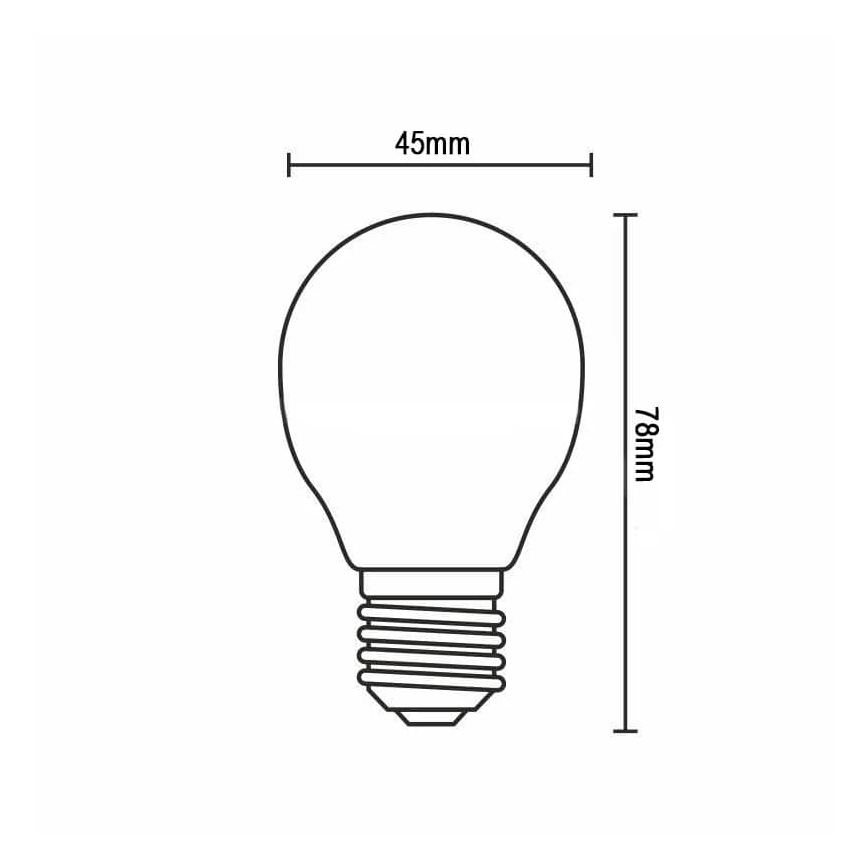 LED glödlampa FILAMENT G45 E14/4W/230V 3000K