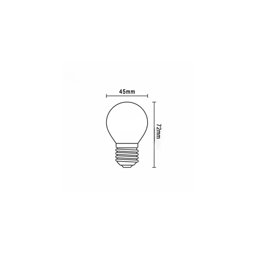 LED glödlampa FILAMENT G45 E27/6W/230V 3000K