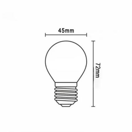 LED glödlampa FILAMENT G45 E27/6W/230V 4000K