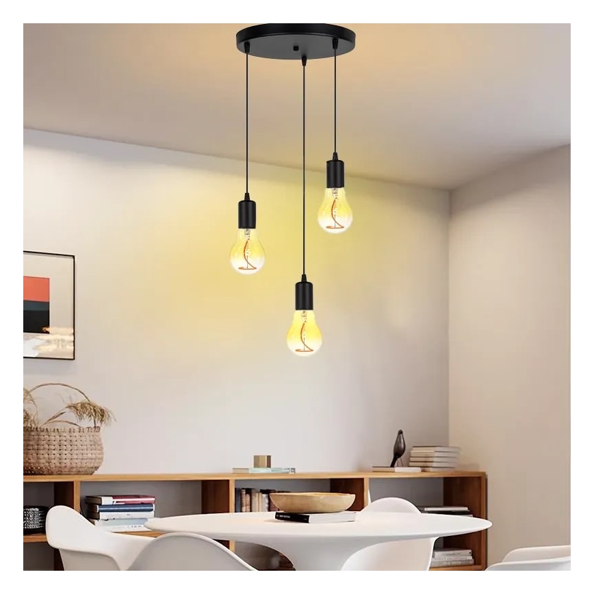 LED glödlampa FILAMENT SHAPE A60 E27/4W/230V 1800K gul