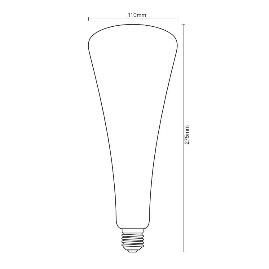 LED glödlampa FILAMENT SHAPE T110 E27/5W/230V 1800K blå