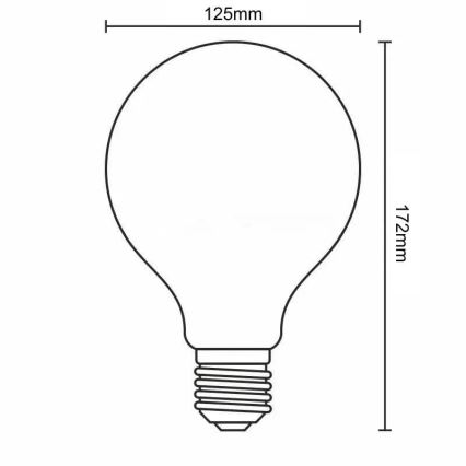 LED glödlampa FILAMENT SMOKE G125 E27/4W/230V 2000K