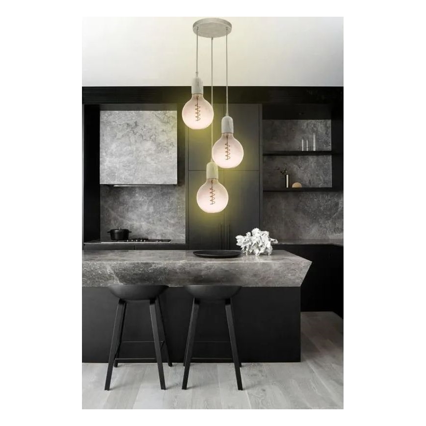 LED glödlampa FILAMENT SPIRAL G125 E27/4W/230V 2000K grå/rosa