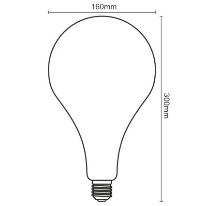 LED glödlampa FILAMENT SPIRAL VINTAGE A165 E27/4W/230V 2000K