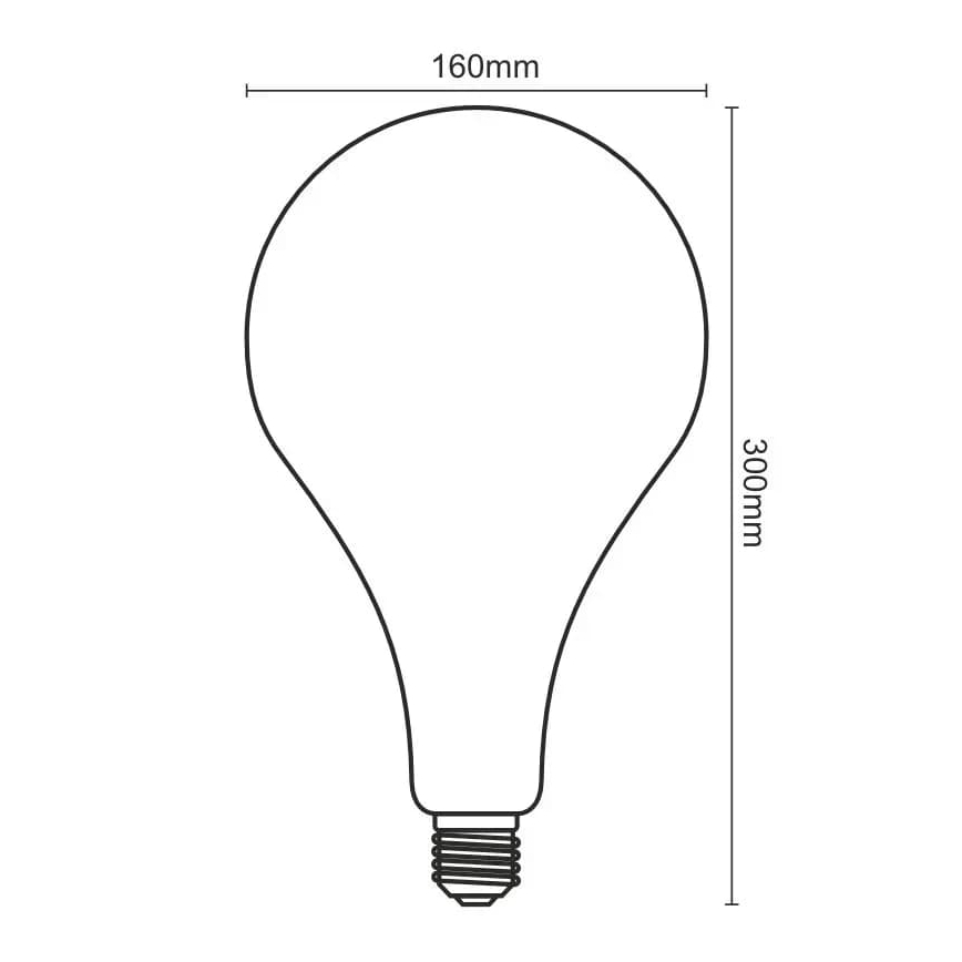 LED glödlampa FILAMENT SPIRAL VINTAGE A165 E27/4W/230V 2000K