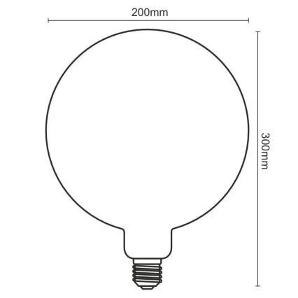 LED glödlampa FILAMENT SPIRAL VINTAGE G200 E27/4W/230V 2000K