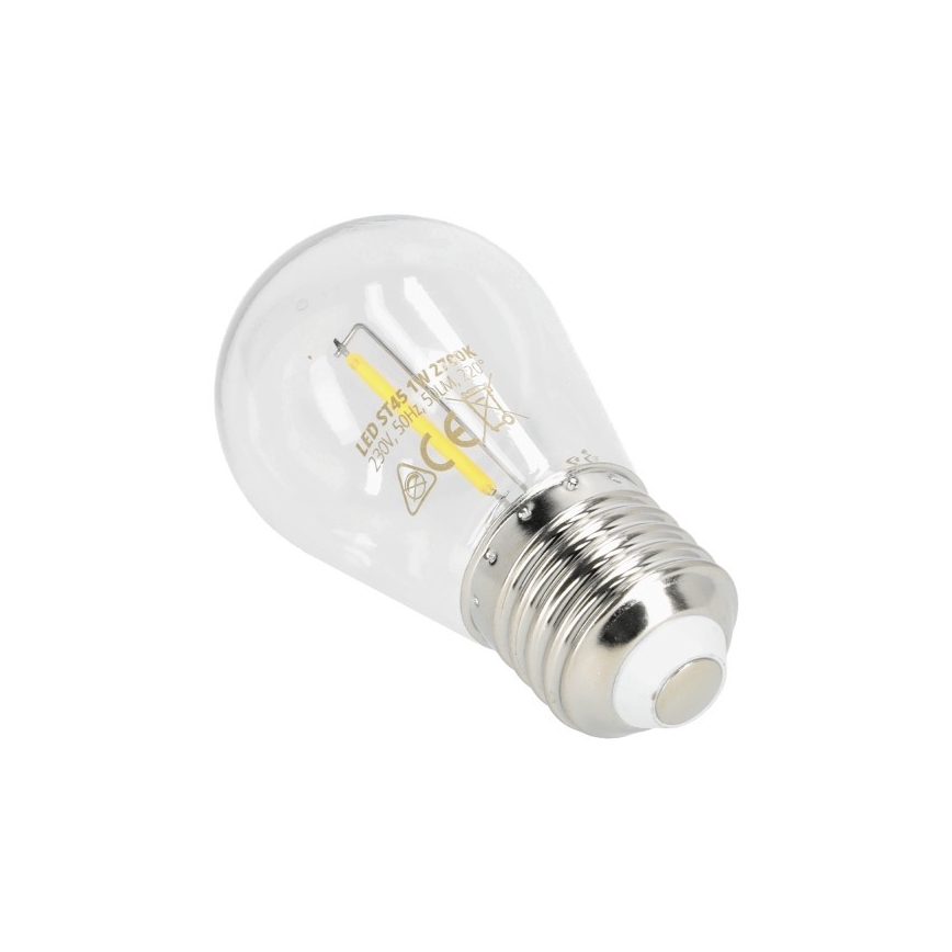 LED glödlampa FILAMENT ST45 E27/1W/230V 2700K