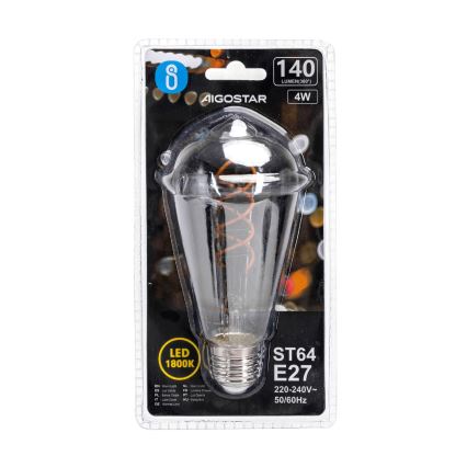 LED glödlampa FILAMENT ST64 E27/4W/230V 1800K - Aigostar