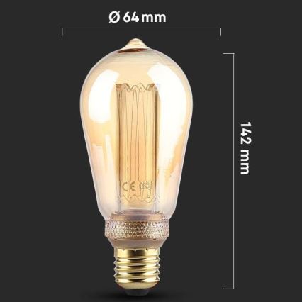 LED glödlampa FILAMENT ST64 E27/4W/230V 1800K Art Edition