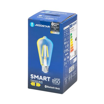 LED Ljusreglerad glödlampa FILAMENT MESH Smart ST64 E27/6W/230V 2700-6500K - Aigostar