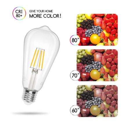 LED glödlampa FILAMENT ST64 E27/6W/230V 2700K - Aigostar
