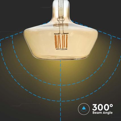LED glödlampa FILAMENT T180 E27/8W/230V 1800K