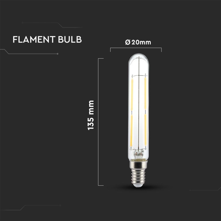 LED glödlampa FILAMENT T20 E14/4W/230V 3000K